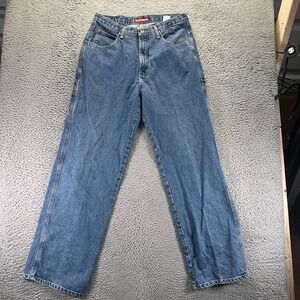 Vintage UnionBay Jeans Mens 36x34 Blue Cotton Denim Straight Carpenter Baggy